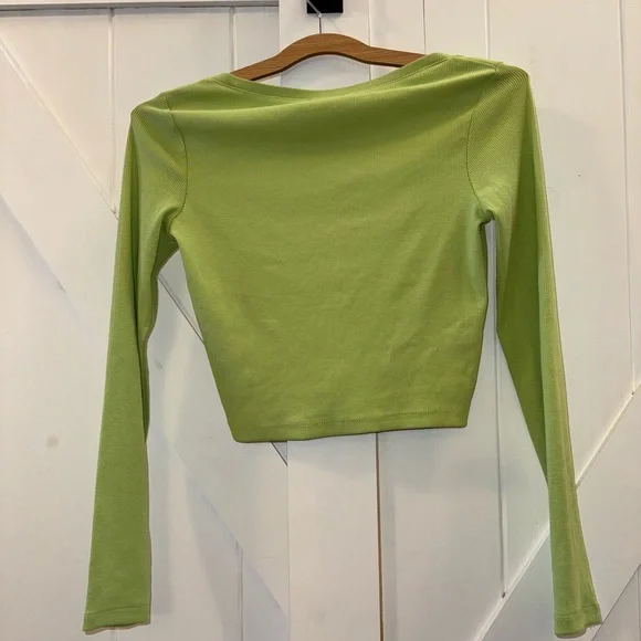 ZARA Light Green Ribbed Single Button Open Front Long Sleeve
Cardigan Top - Picture 9 of 9